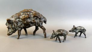 HANS GERDES (1906 - 1979 Köln), Konvolut von drei Tierplastiken,