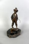 JULIUS PAUL SCHMIDT-FELLING (1835-1920), "Entenjunge", Bronze,