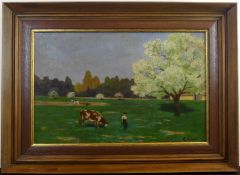 GASTON VARENNE (1872 La Roche-sur-Yon 1932), "Blühende Obstbäume",
