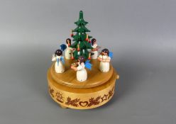 Spieluhr, Erzgebirge, Holz, Weihnachtsdekor, rund, drehend,