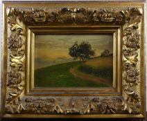 CARL LUDWIG FAHRBACH (1835-1902) "Landschaft", Öl/Holz,