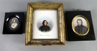 3 Miniaturen, verschiedene Darstellungen, - Größen,