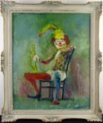 WALTER HAEHN (1918-2015), "Harlekin", Öl/L., u.li.sig., datiert 1971,