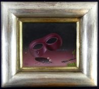 PATELLI, "Die Maske", Öl/Malkarton, u. li. sig., ca. 14 x 16,5,