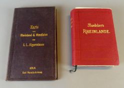 2 Bücher; "Die Rheinlande", K.Baedeker, Leipzig, 1892, mit Karten;