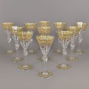 Set von 11 Weißweinkelchen “Regina Margherita” - Glashütte Cenedese / Murano, Klarglas, schlanker S