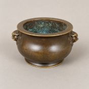 Weihrauchbrenner aus Bronze - China, ausgehende Qing-Zeit, Bronze, schöne braune Patina, runde tail
