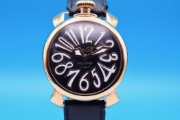A GaGà Milano Manuale 40 Rose Gold Plated Wristwatch, Ref. 5021, Boxed
