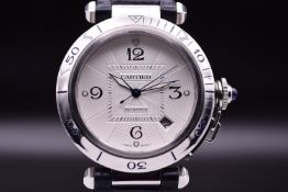 Cartier de Pasha 38mm Automatic Wristwatch with Guilloché Dial Ref. 2379
