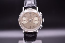 OMEGA Rare Stainless Steel 'Jumbo' Chronograph 'Pre-Speedmaster' Wristwatch Cal 33.3 CHRO