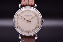 Vacheron Constantin Ref. 4218 A Rare Gentleman's Wristwatch Teardrop Lugs and Railway Dial 1946