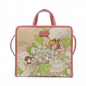 Gucci Limited Edition Higuchi Yuko Rabbit Print Tote Bag PVC & Pink Leather Trim
