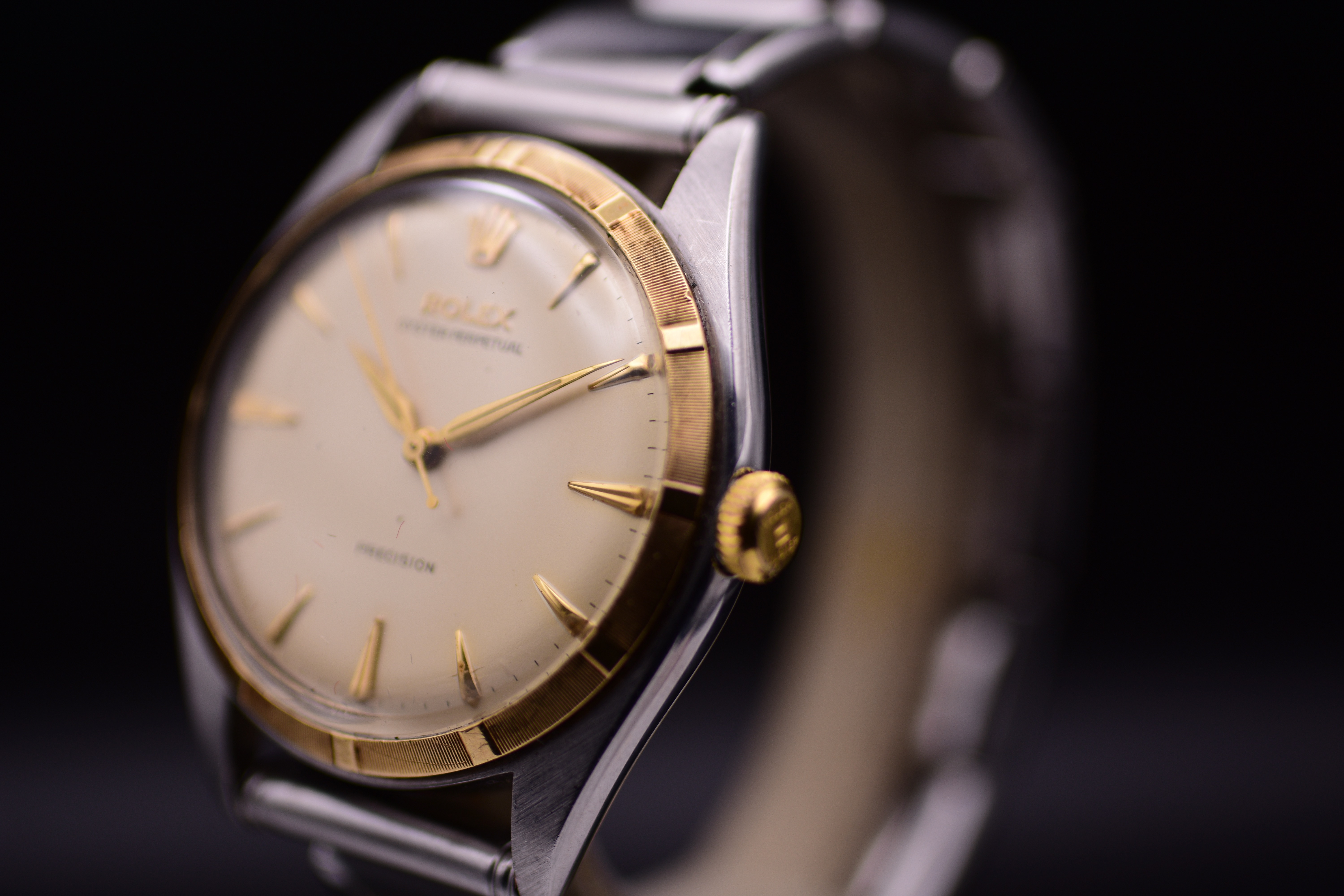 Rolex Oyster Perpetual Big Bubbleback Ref 5029 Stainless Steel Gold Original Chronometer Certificate - Image 3 of 13