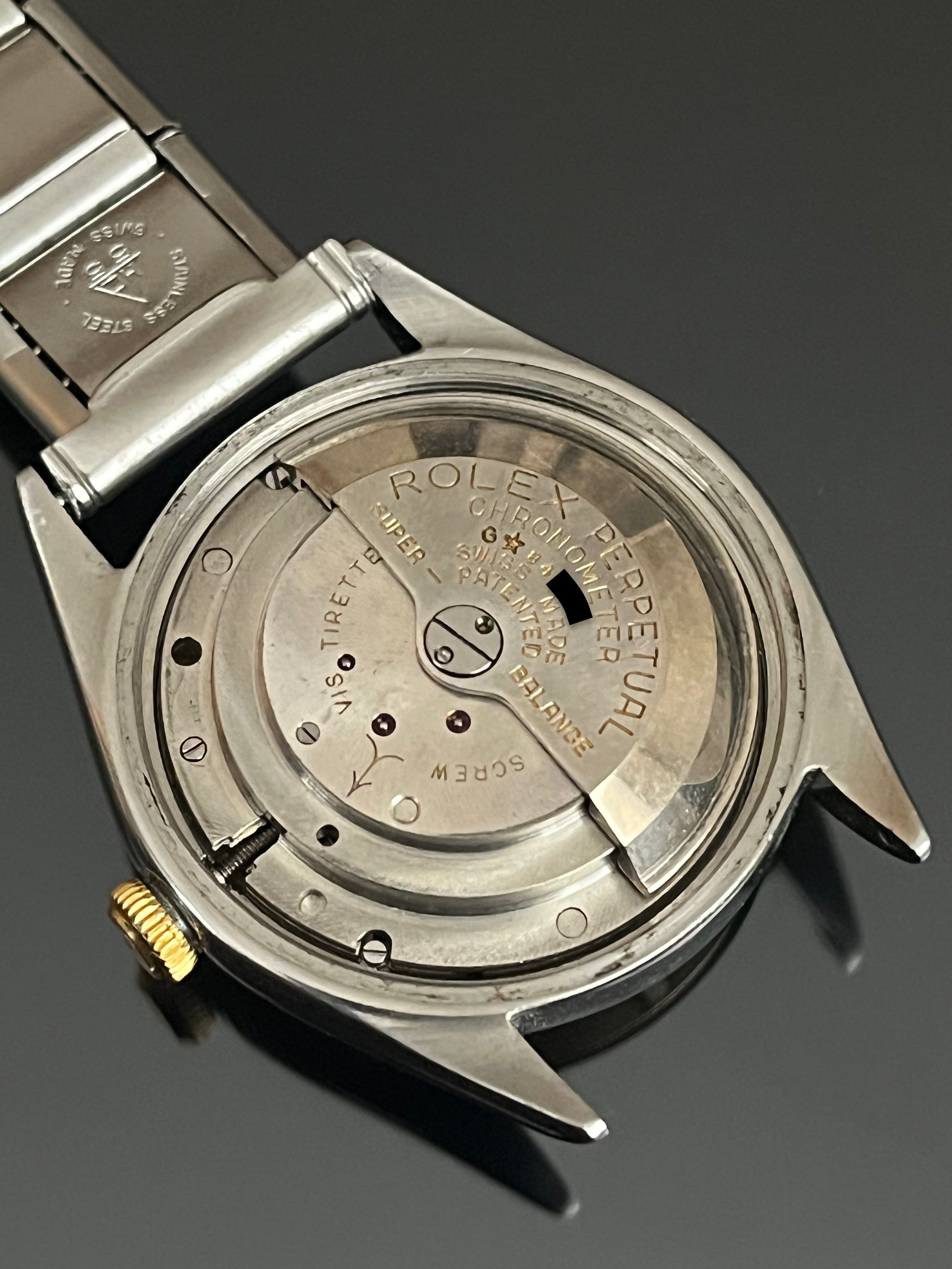 Rolex Oyster Perpetual Big Bubbleback Ref 5029 Stainless Steel Gold Original Chronometer Certificate - Image 9 of 13