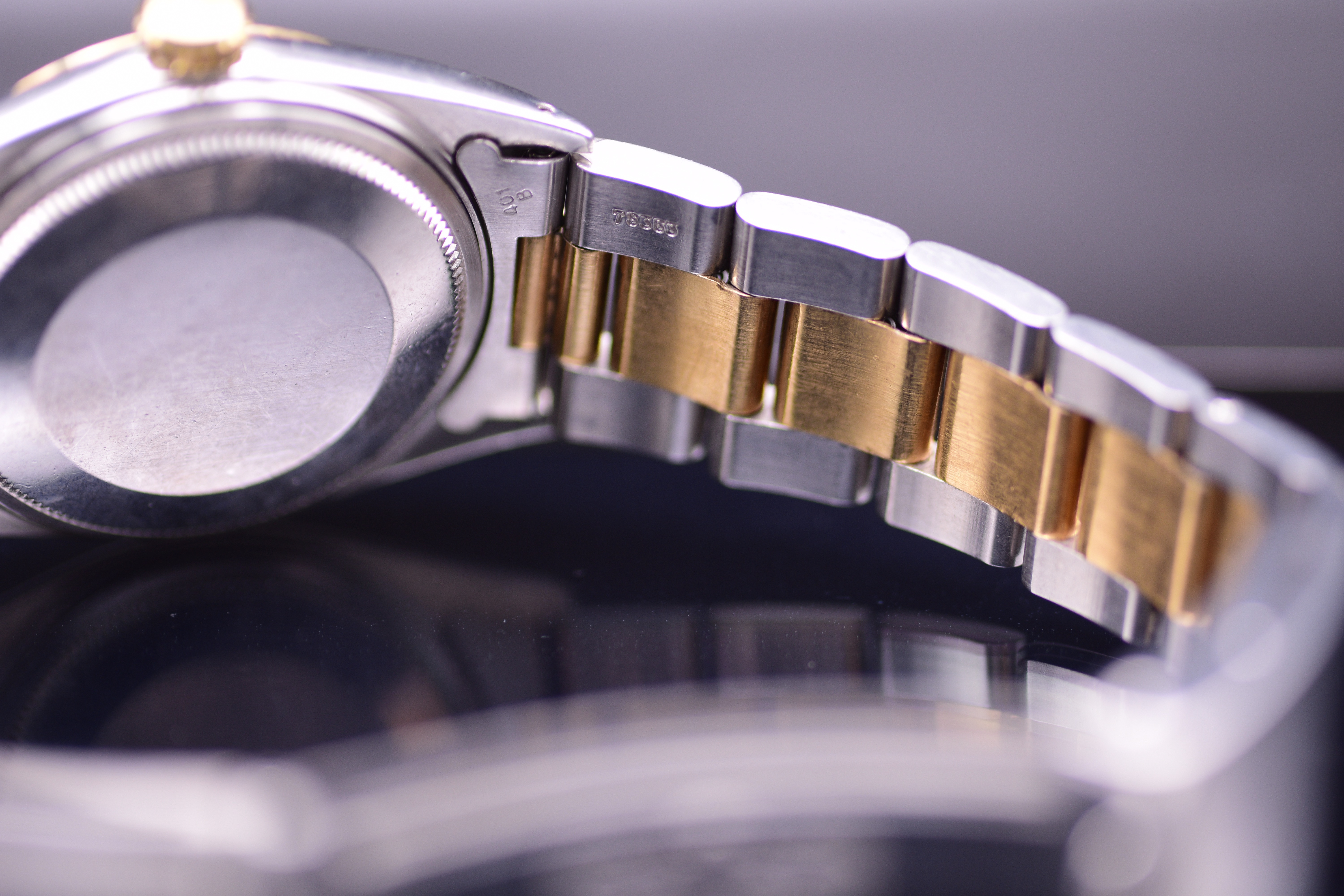 Rolex Oyster Perpetual Datejust 1600 Stainless Steel 18k Gold Wristwatch 1963 Black Dial With Papers - Image 7 of 10
