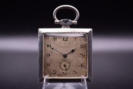 Longines: A Significant Transitional Art Deco .900 Silver Pocket Watch, 40mm, c.1911