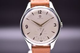 Vintage Omega Jumbo Oversized Ref. 2505-8 Stainless Steel Watch 1950
