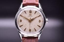 Omega Rhino Ears Stainless Steel Wristwatch Ref. 2715-1 SC 953 Calibre 420