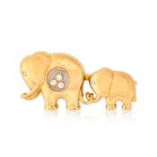 CHOPARD: DIAMOND-SET ELEPHANT 'HAPPY DIAMONDS' BROOCH