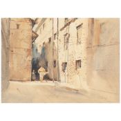 Ong Kim Seng (Singaporean, born 1945) A street scene, Nepal