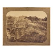 CHINA - GREAT WALL Three views of the Great Wall of China, one sometimes attributed to John Thom...