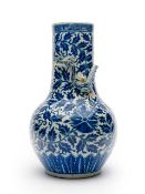 A BLUE AND WHITE 'DRAGON' VASE 18th/19th century