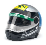 An Alessandro Nannini 1988 used helmet, by Bieffe,