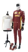 A full set of Charles Leclerc's 2020 overalls & race wear from Scuderia Ferrari's 1000 GP weeken...