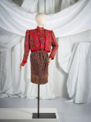 Yves Saint Laurent Rive Gauche, collection Prêt-à-Porter, Automne-Hiver 1990. Ensemble ...