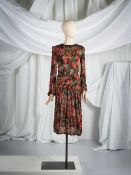 Saint Laurent Rive Gauche, collection Prêt-à-Porter, circa 1970. Robe en maille imprim&...