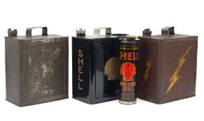 Three Shell two-gallon fuel cans, ((3))