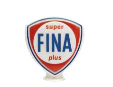 A Fina Super Plus glass petrolpump globe,