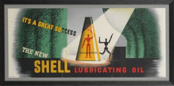 'It's a Great Success, new Shell lubricating oil' advertising fold-out after Edward McKnight Kau...