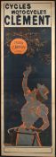 A Cycles Motocycles Clement advertising poster after Misti (Ferdinand Mifliez 1885-1923), French...