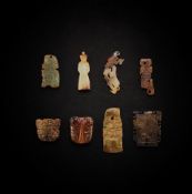 A GROUP OF EIGHT JADE ORNAMENTS Western Zhou Dynasty and later (9)