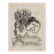 Marc Chagall (1887-1985); Double visage gris;