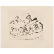 Marc Chagall (1887-1985); Haus in Peskowatik, plate eight from Mein Leben;