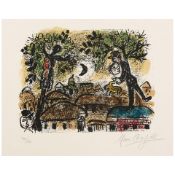 Marc Chagall (1887-1985); La Lune Noire;