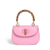 GUCCI: PINK LEATHER SMALL BAMBOO 1947