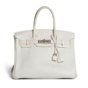 HERMÈS: BLANC EPSOM BIRKIN 30 2007