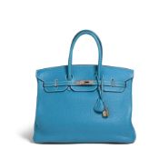 HERMÈS: BLEU JEAN TOGO BIRKIN 35 2005