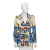 HERMÈS: SILK LE MONT SAINT MICHEL PRINT BLAZER