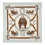 HERMÈS: EQUIPAGES SILK SCARF 90cm