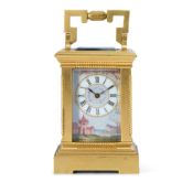 Miniature Porcelain Mounted Carriage Clock, France,
