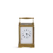 French Carriage Clock, late 19th century,