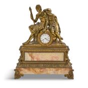 Gilt Bronze Figural Mantel Clock, France, 19th century,