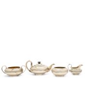 Assembled George V Sterling Silver Tea Set,