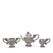 Chinese Export Silver Tea Set,