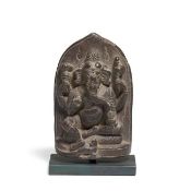 A black stone figure of Ganesh North East India, 11th/ 12th Century