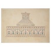 The cenotaph of Shah Jahan Company School, Delhi or Agra, circa 1820-30